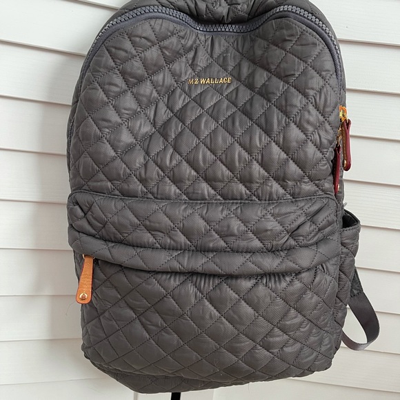 MZ Wallace Handbags - MZ Wallace Gray Quilted Metro backpack